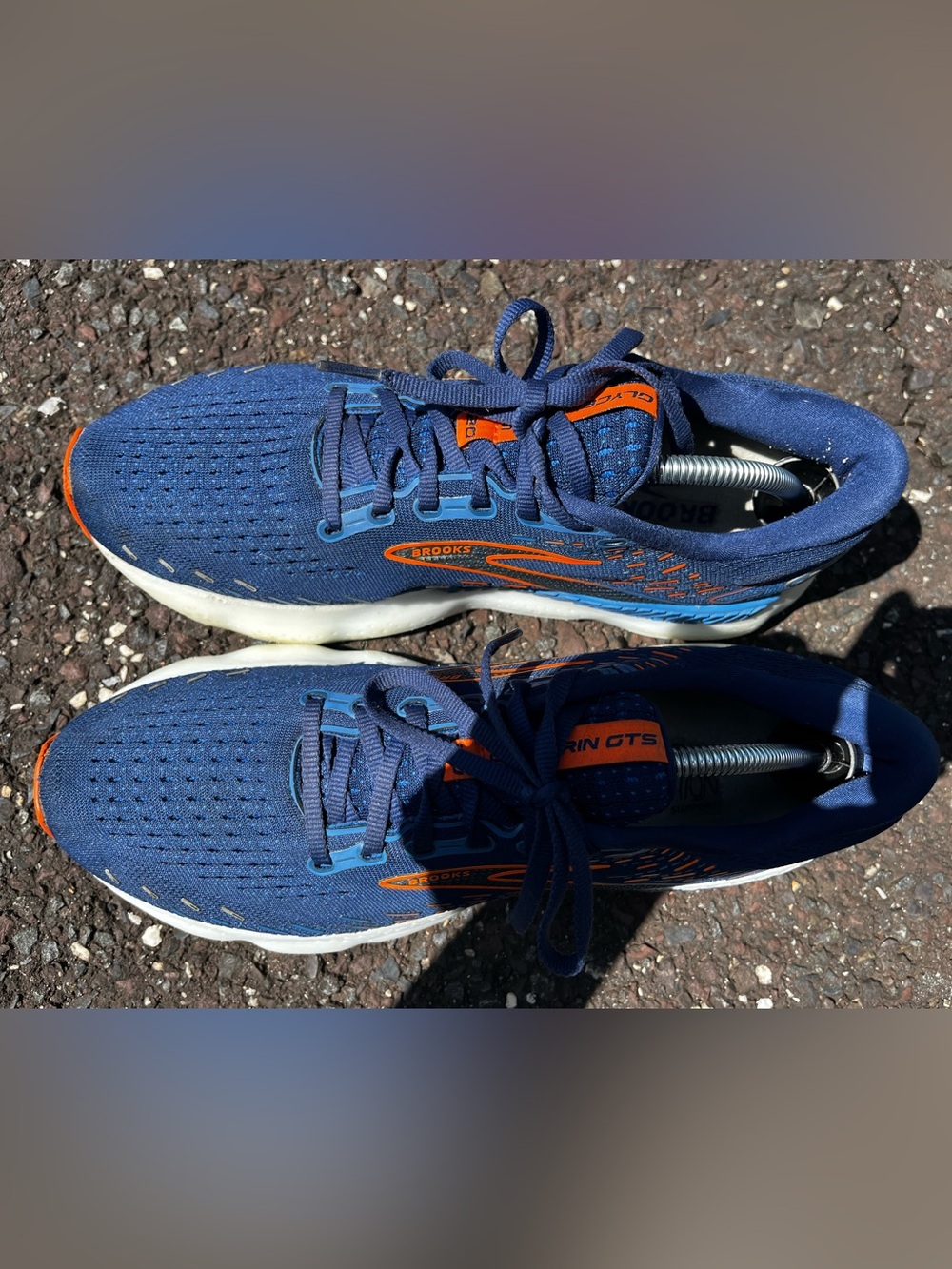 Brooks Men's Glycerin GTS Running Shoes - Navy & Orange - Picture 2 of 13